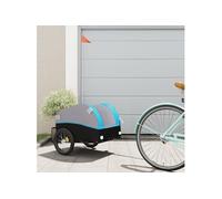 Remorque de vélo noir et bleu 30 kg fer Noir G