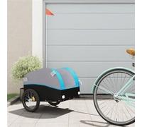 Remorque de vélo noir et bleu 30 kg fer Noir G
