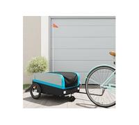 Remorque de vélo noir et bleu 45 kg fer