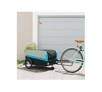 Remorque de vélo noir et bleu 45 kg fer