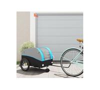 Remorque de vélo noir et bleu 45 kg fer