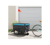 Remorque de vélo noir et bleu 45 kg fer