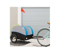 Remorque de vélo noir et bleu 45 kg fer