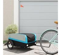 Remorque de vélo noir et bleu 45 kg fer Noir G
