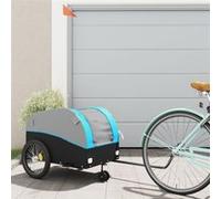 Remorque de vélo noir et bleu 45 kg fer Noir G