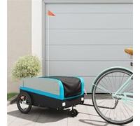 Remorque de vélo noir et bleu 45 kg fer