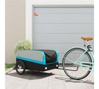 Remorque de vélo noir et bleu 45 kg fer Noir G