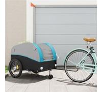 Remorque de vélo noir et bleu 45 kg fer