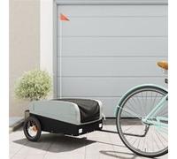 Remorque de vélo noir et gris 30 kg fer Noir G
