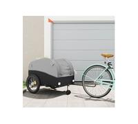 Remorque de vélo noir et gris 45 kg fer