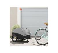 Vidaxl Remorque De Vélo Noir Et Gris 45 Kg Fer