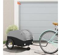 Remorque de vélo noir et gris 45 kg fer Noir G