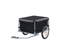 Remorque de bicyclette - vidaXL - Noir et gris - Capacité de charge 65 kg