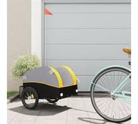 Remorque de vélo noir et jaune 30 kg fer Noir G