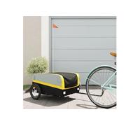 Remorque Pour Vélo Noir Et Jaune 45 Kg Fer