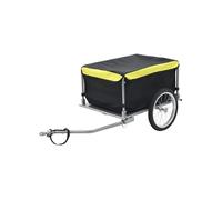 vidaXL Remorque de bicyclette Noir et jaune 65 kg 91684