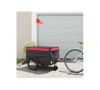 Remorque de vélo noir et rouge 45 kg fer G