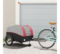 Remorque de vélo noir et rouge 45 kg fer G