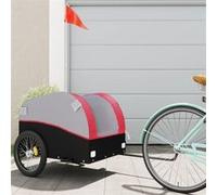 Remorque de vélo noir et rouge 45 kg fer