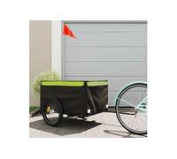 Remorque Pour Vélo Noir Et Vert 45 Kg Fer