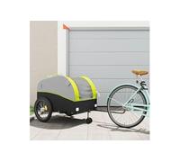 Vidaxl Remorque De Vélo Noir Et Vert 45 Kg Fer