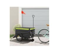 Remorque de vélo noir et vert 45 kg fer