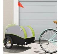 Remorque de vélo noir et vert 45 kg fer Noir G