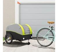 Remorque de vélo noir et vert 45 kg fer Noir G