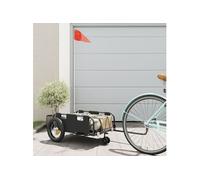Remorque de vélo noir tissu oxford et fer