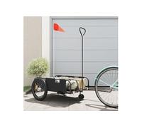 Remorque de vélo noir tissu oxford et fer