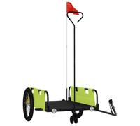 Remorque de vélo orange en tissu Oxford et fer revêtu par pulvérisation, pliable avec embrayage, sécurité et protection pour le transport de bagages, enfant, chien, idéale pour la ville, les