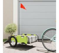 Remorque de vélo orange en tissu Oxford et fer revêtu par pulvérisation, pliable avec embrayage, sécurité et protection pour le transport de bagages, enfant, chien, idéale pour la ville, les