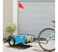 Remorque de vélo orange en tissu Oxford et fer revêtu par pulvérisation, pliable avec embrayage, sécurité et protection pour le transport de bagages, enfant, chien, idéale pour la ville, les