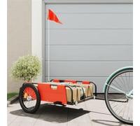 Remorque de vélo orange tissu oxford et fer G
