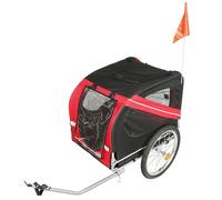 Remorque de Vélo pliable pour animaux - ERROLVES - Rouge et Noir - Remorque Vélo pour Chien - 137*73*90 CM