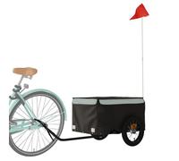 Remorque de vélo polyvalente - VIDAXL - Noir et gris - 30 kg - 120x54x44 cm - Compartiment 62x40x31,5 cm