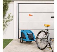 Vidaxl Remorque De Vélo Pour Animaux De Compagnie Bleu