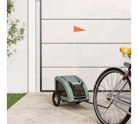 vidaXL Remorque de vélo pour Animaux de Compagnie Gris