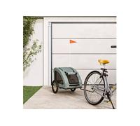 vidaXL Remorque de vélo pour animaux de compagnie Gris
