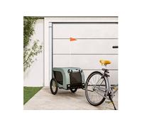 Remorque de vélo pour animaux de compagnie gris et noir