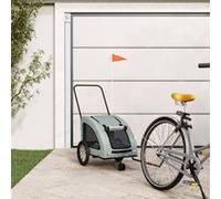 vidaXL Remorque de vélo pour animaux de compagnie – gris