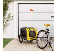 Remorque de vélo pour animaux de compagnie jaune et gris Gris G