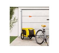 Remorque de vélo pour animaux de compagnie jaune et noir