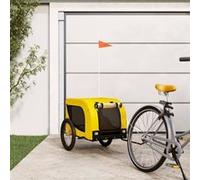 Remorque de vélo pour animaux de compagnie jaune et noir Noir G