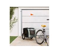 Remorque de vélo pour animaux de compagnie noir et gris