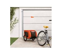 Remorque de vélo pour animaux de compagnie orange et noir