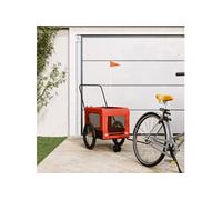 Remorque de vélo pour animaux de compagnie orange et noir