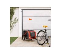 Remorque de vélo pour animaux de compagnie orange et noir