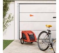 vidaXL Remorque de vélo pour Animaux de Compagnie Orange