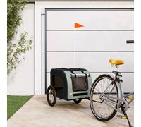 Remorque de vélo pour animaux de compagnie noir et gris